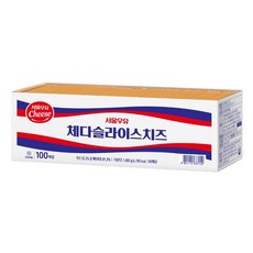 서울우유 체다슬라이스치즈_1.8kg (18g 100매)_먹거리장터_안주대박, 18g, 100개