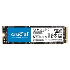 [병행 수입품] Crucial P2 500GB 3D NAND NVMe PCIe M.2 SSD 크루셜 시리즈 CT500P2SSD8[5년