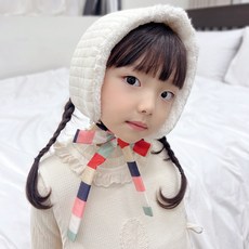 코코아돌 누빔 퍼 아기 귀도리 설빔 목도리 머플러 귀마개