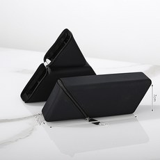 이지몰 스탠드형 실리콘 사선 필통 특이한 학생 펜 케이스, 1개, 블랙