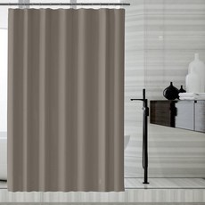 LLSCL 레몬 옐로우 패브릭 샤워 커튼 라이너 자석 포함 방수 호텔 품질 182.9 x 182.9cm72 7 155427