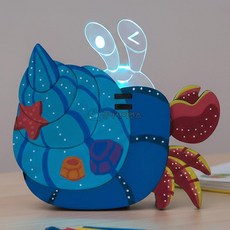 소라게 LED 무드등 만들기 조명 꾸미기 학습 키트 1인용 만들기재료 사이언스 관찰, 1개