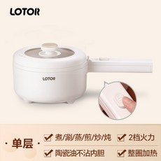 뚝배기 계란찜 찌개냄비 접시세트 인덕션 내열냄비 전골 알밥 돼지 전기 요리 냄비 보충 식품 작은 우유 냄비 붙지 않는 냄비 세라믹 아기 요리 하나의 플러그인 인스턴트 국수, 1.6L 기계 모델