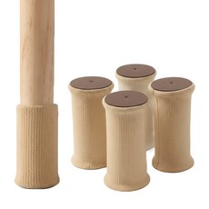 와우홈 찰싹밀착 소음없는 니트 의자발커버, 베이지, 4개