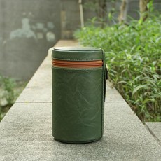 가죽 파우치 케이스 속사케이스 대형 보호커버 전용 속사, 1개, 빈티지그린 대형 16.5cm 9cm