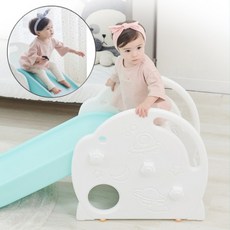 아이 우주선 높낮이 실내 미끄럼틀 장난감 사회성, 1개, 민트,그레이,화이트
