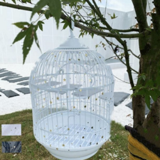 새장 메쉬 커버 간편한 케이지 통기성 새장 덮개 보호망 먼지 방지 장식, 1개, 화이트