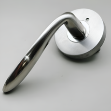 레바 CL5473SN 실버색 욕실 핀타입 알루미늄 곡선형 고급 미닫이 방문 도어록 손잡이