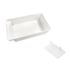 吸貓室 奶油盒 收納盒 奶油收納盒 白色 奶油切割盒 奶油保存盒 廚房收納盒 廚房小物 奶油刀 奶油切割器, 無蓋款, 1個