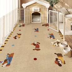 으노상점 펫러그 방수 바닥 펫 고양이 카페트 논슬립, 1개, 폴카 도트 소시지