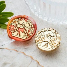 밀봉 스탬프 판 왁스 봉인 도장 카드 1개 D, 20. 21-30mm flat layer