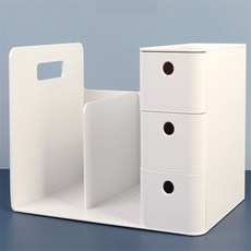 만보샵 데스크 콤보 책꽂이 심플, 화이트