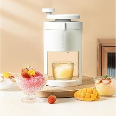 가정용 수동 눈꽃 빙수기 여름 간식 얼음 팥빙수, Po- 본품+얼음틀set