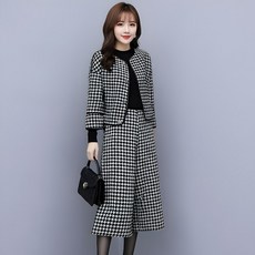 [엘드마마] 하운드 체크 투피스 세트 홈쇼핑 노출