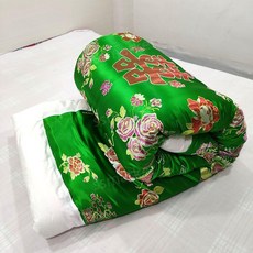 Linding옛날이불 할머니 담요 겨울 옛날 레트로감성 두꺼운 꽃무늬 이불, M(겉면만/솜별도)