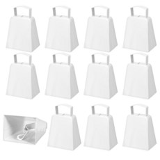 손잡이가 달린 금속 카우벨 10.2cm(4인치) 소종 소음 발생기 핸드 타악기 카우벨 시끄러운 응원 벨 스포츠 축구 게임 결혼식 축하 파티용 12팩