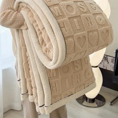 플리스 양털 담요 피부 양면 에어컨 이불 사무실용, 2. Khaki