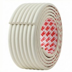 리브리움 NBR 모서리보호대 고급형 W형 2M 코너형 + 접착테이블 일체형, W형 아이보리 2m