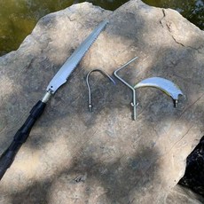 갈퀴 폴 스테인레스 흰색 수초 장비 갈고리 장대 민물, 3m 더블락