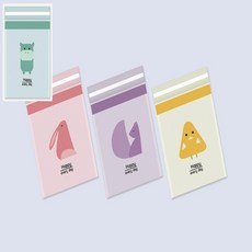 이로운 붙이는 쓰레기 봉투 15매입 책상 일회용 접착식 부착용 봉지 화장대 차량휴지통, 토끼