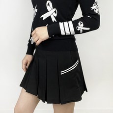 두줄 양포켓 골프치마바지 여성 봄 가을 골프스커트 신축성 기능성 라운딩 필드 코디 주름 빅사이즈