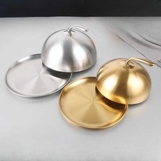 요리 그릇 스테이크커버 프라이팬 스테이크 레스팅 뚜껑 덮개 스텐 돔뚜껑 1. 실버 26CM 하이커버, 3. 골드 20CM 하이커버
