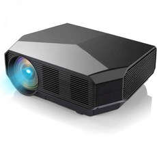 비디오 프로젝터 200인치 디스플레이 4600lm 소형 프로젝터 스크린 1080p 지원 Hi-Fi 스피커 HDMI USB VGA AV 호환 (검정색), 비디오 프로젝터, 200인치 디스플레이, 4600lm