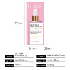 Hllozzi SOFT SERVE 草莓毛須後油, 1個, 草莓香草身體須後油