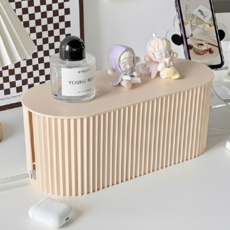 멀티탭 콘센트 수납 정리함 깔끔한 인테리어, 베이지 S