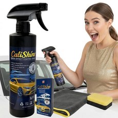 CaliShine 퀵 이펙트 코팅 스프레이 - 499.8ml17.6온스 워터리스 세라믹 자동차 왁스 코트 보트 바디 및 안경 창문 유리 헤드라이트용 디테일 폴리쉬 클리너 샤인, 16.9 Fl Oz (Pack of 1)