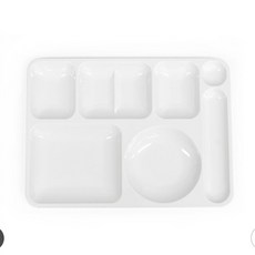 가벼운 회사 구내식당 식사 배급용 흰색 식판 480g