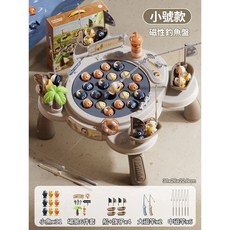 兒童電動釣魚玩具 磁吸旋轉釣魚盤, 1個, 電動釣魚盤(桌腳款)(內容物請參考圖片), N/A
