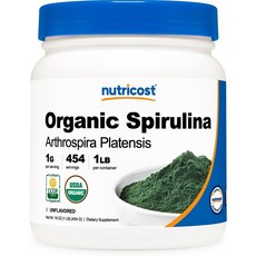 뉴트리코스트 스피룰리나 아스로스피라 플라텐시스, 1개, 454g