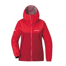 mont-bell 女款 Thunder Pass Jacket 防水透氣 夾克 雨衣 椒紅