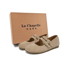 [100%정품 해외직배송] 라샤벨 라 샤펠 브리티시 스타일 패션 플랫 활용도 높은 스몰 가죽 신발 캐주얼화 1.3cm 여성 샌드