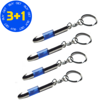 정전기 방지 키홀더 CAR-K01, Blue, 4개