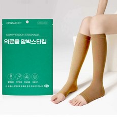 오가닉핏 의료용 압박 스타킹 발등 확장형 밴드, 종아리/무릎형, 1개