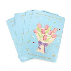 선물용 꽃다발 10p 축하 카드, 1개, 상세페이지 참조