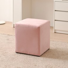 폴앤메이 소르베 아쿠아 사각 패브릭 스툴, 인디핑크