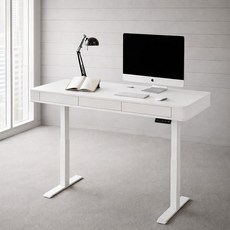 밀랑 맥 모션데스크 서랍형 책상 스탠딩 높이조절 4sizes 4colors, 블랙, 블랙