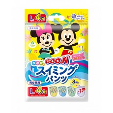 【GOO.N 大王】戲水褲x迪士尼 M/L/XL 箱購 小日所, 1個, L 4片 ×12入(箱購)