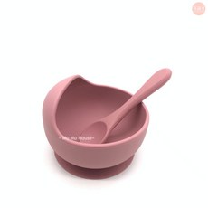 萌萌屋 【台灣現貨】 矽膠餵食碗 矽膠碗 寶寶碗 寶寶餐具 莫蘭迪色 矽膠餐盤 矽膠材質, 1個, 矽膠-餵食碗(紅色)