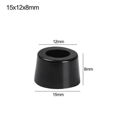 미끄럼 방지 가구 다리 발 블랙 스피커 캐비닛 침대 테이블 박스 원추형 고무 충격 패드 바닥 보호대 가, 14 15x12x8mm-3mm