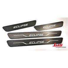 JMS 碳纖維 Eclipse 迎賓踏板 門檻保護貼, 銀字款, ECLIPSE CROSS