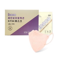 아이코코 레인보우 컬렉션 마스크 소형L KF94, 10개입, 1개, 코랄(산호색)