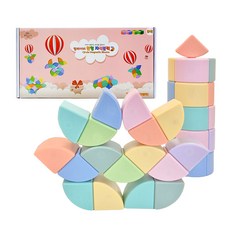 벨베이비 영유아 원형 자석블럭 빅사이즈 35mm (원형), 파스텔, 1개