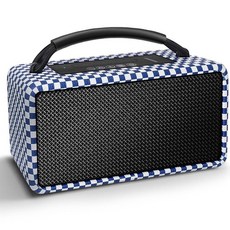 DINDIN Portable 블루투스 Speaker： 80W (Peak) 20H Playtime 무선 Big Wood Boombox with Deep Bass Subwoofer, 블루