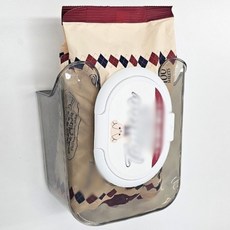 물티슈케이스 벽걸이 마름 방지 무타공 화장실 주방 부착식 디스펜서, 비아준 그레이_One size, 1개