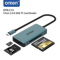 ONTEN 오리지널 OTN-C15 C타입 to CFast 2.0 SD TF 카드 리더기, 1개