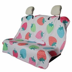 LoyaGour 카시트 커버 프로텍터 앞좌석 체육관 운동 달리기 수영 해변 및 하이킹용 자동차 SUV 트럭용 방수 스웨트 타월 버킷 시트 (그레이 1개), 뒷좌석 시트 타올, 딸기